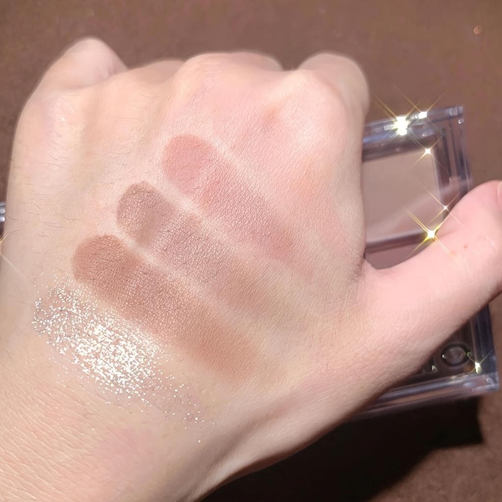 10-Color Multi-Functional Eyeshadow Palette - Matte Shimmery Eyeshaodw for Eyelid, Under Crease Contouring and Nose Shadow Makeup