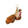 Realistic Squirrel Ornament With Foam Pinecone Christmas Tree Hanging Decoration for Indoor and Outdoor Holiday Party