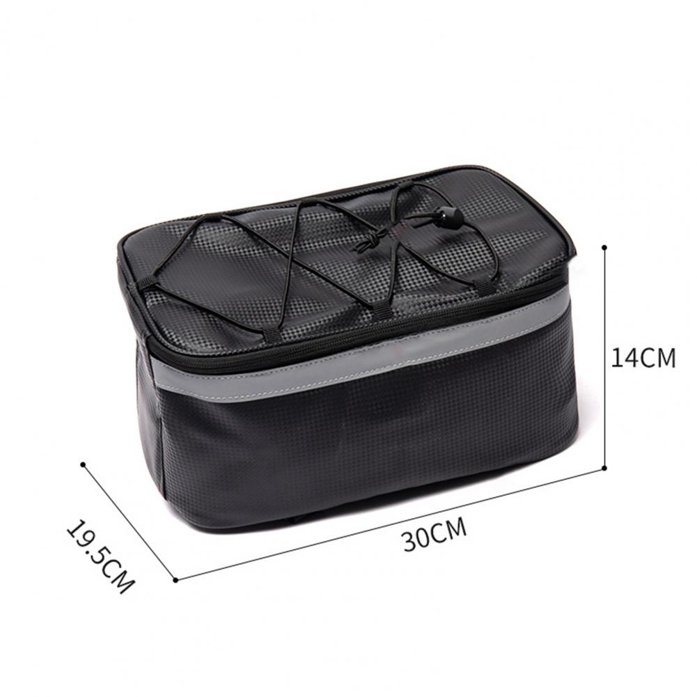 Electric Bicycle Rear Seat Bag Waterproof Large Capacity Reflective Design Mountain Bike Pannier Bag Mtb Accessories