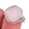 Кольцо из стерлингового серебра 925 пробы с натуральным розовым опалом, размер 8,5 m9R00