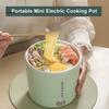Электрическая кастрюля 1 л, мини-плита для рамэна, защита от перегрева, легко чистится, портативная, многофункциональная, электрическая кастрюля с вилкой стандарта США