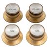 Musiclily Pro Reflector Knob Metric Standard 2 Tone Set для LP SG Electric Top of Volume/2 Guitar, Gold/Silver (Набор 4)