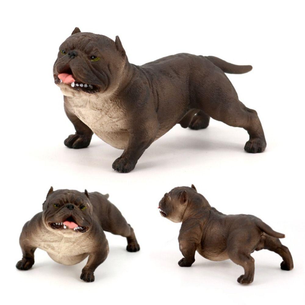 Ornaments Simulation Bulldog Animal Model Pitbull Figurine Bulldog Model  Home Decoration