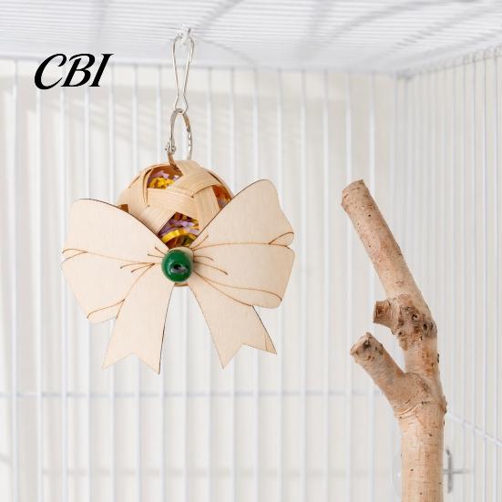Parrot Enrichment Toy Shredder Ball Toy, Bamboo with Paper Strips Bird Chewing Foraging Cage Shredding for Budgies Cockatiels Lovebirds And Tearing