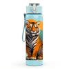 1PC Roaring Tiger Wild Animal Pattern 750ml Color Plastic Sports Water Bottle Leakproof Flip Straw Lid Suitable for Sports Office Home Use