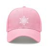 [Winter Baseball Cap] Unisex Snowflake Print Hat, Adjustable Soft Polyester, Lightweight Breathable, Sun Protection for Daily Wear & Holiday Gift