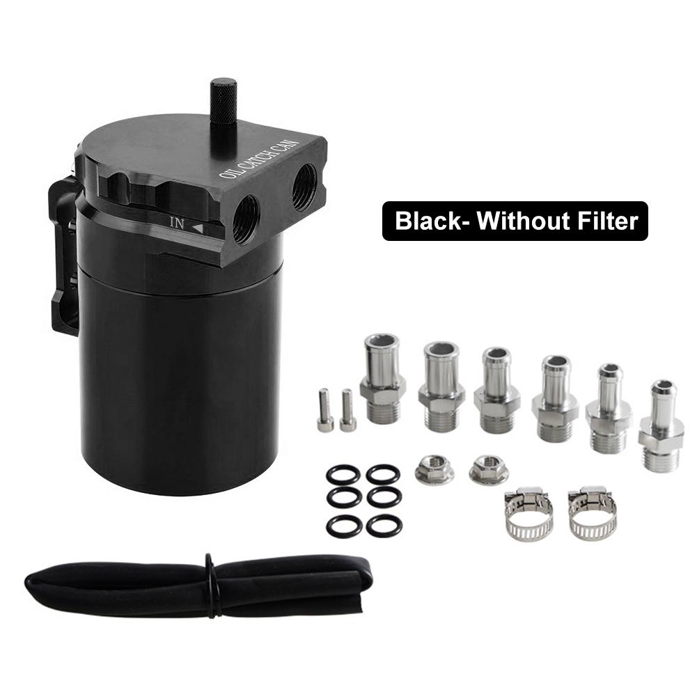 Универсальный алюминиевый маслоуловитель с перегородками, резервуар для улавливания топлива с воздушным фильтром, красный, черный, синий, серебристый, фиолетовый, маслоуловитель