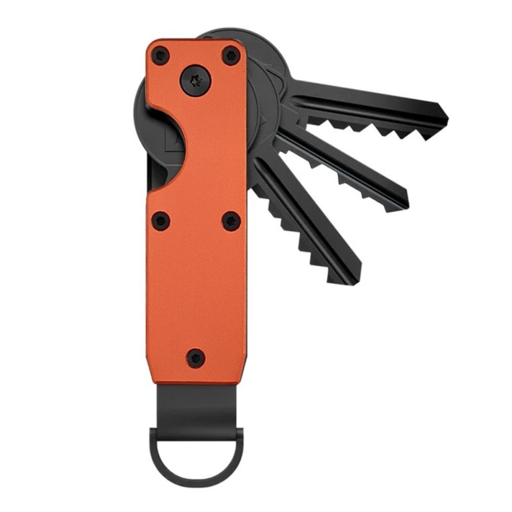 Вмещает 2-6 ключей Металлический органайзер для ключей Чехол-держатель для ключей из углеволокна для ключей длиной менее 6,2 см