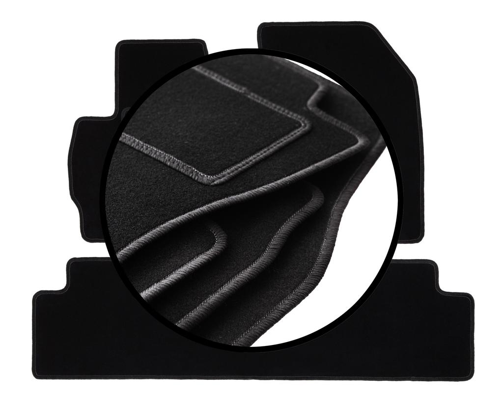 Complete set of velour floor mats for: Mazda 5 I minivan (2005-2010)