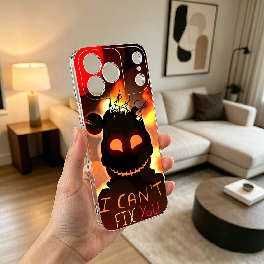 F-Five N-Nights  GAME Phone Case Transparent Silicone Soft For iPhone 17 16 15 14 13 12 11 Mini Pro Max Plus
