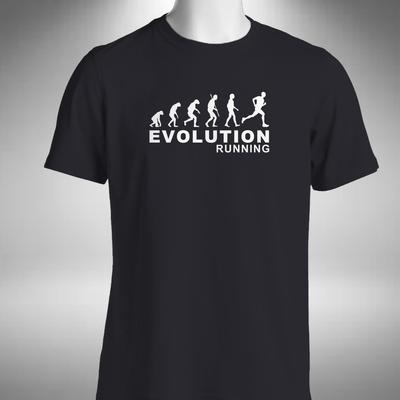 Футболка Running Evolution Смешная для бегуна, джоггера, бег, марафон