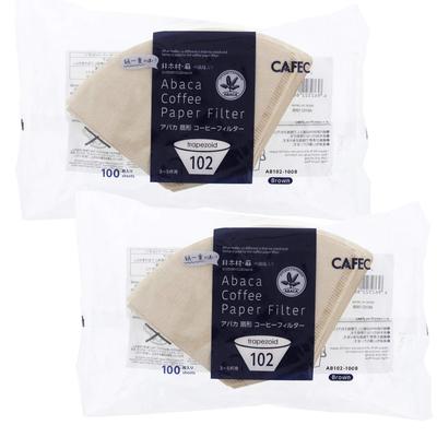 Sanyo Sangyo Кофе 100 Набор из 2 фильтров, Коричневый, 3-5 чашек, Неотбеленный, Веерообразный, Абака, Фильтры,