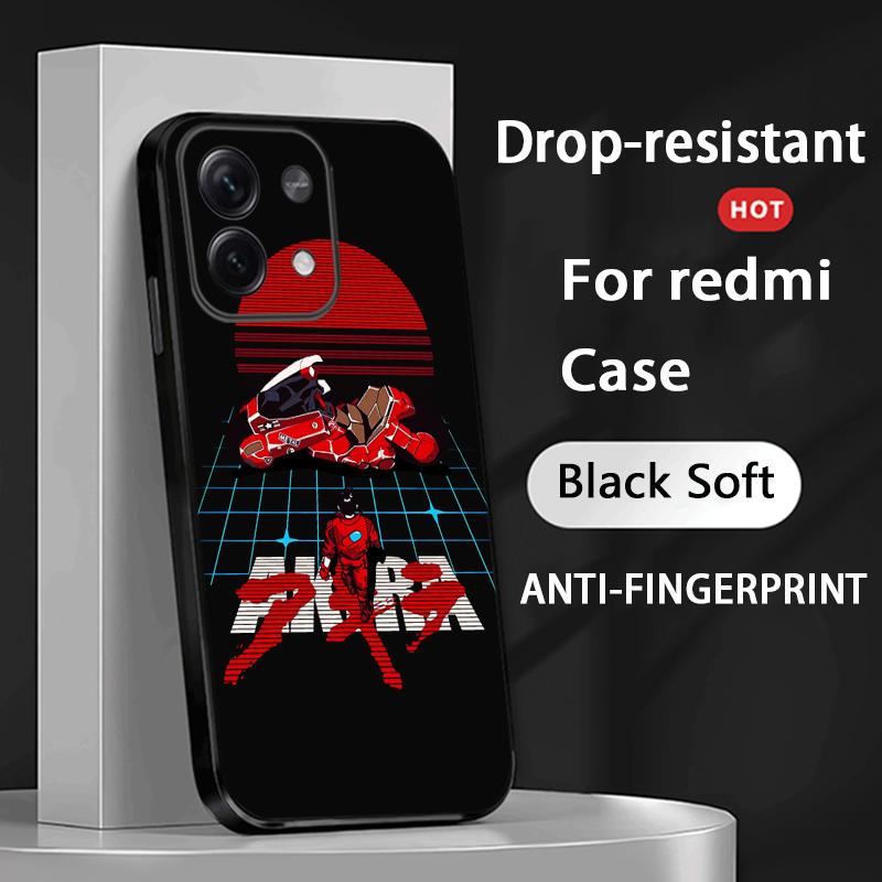 Акира классический японский аниме-узор Чехол для телефона Для Redmi Note 14 13 12 11 Pro Plus S 5G 14C A3 Мягкий черный чехол для телефона