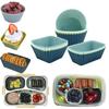 4/10/12Pcs Reusable Silicone Cupcake Baking Cups Non-Stick Muffin Liners Molds Sets Bento Lunch Box Dividers Pastry Cake Molds