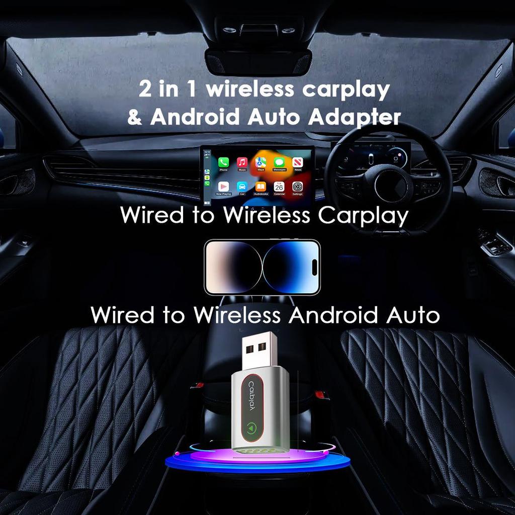 Беспроводной USB Smart Box CarPlay для iPhone и Android Auto