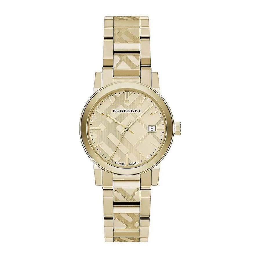 Burberry Женские часы City с золотым циферблатом и золотым стальным ремешком BU9145