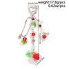 Y2K Sweet Strawberry Keychain Tassel Phone Strap Keyring Key Holder Girly Bag Hanging Decoration Key Accessories