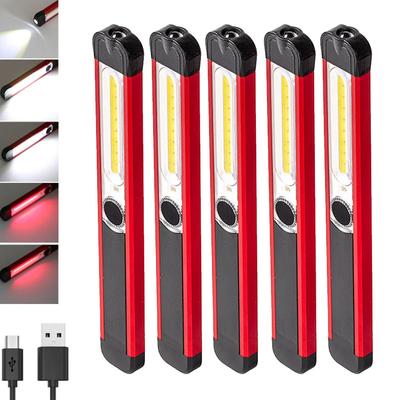 Ультратонкий 3X 1X карманный аварийный фонарь для рыбалки 500 мА USB рабочий фонарь 5 режимов магнитная инспекционная лампа красный стробоскоп для кемпинга