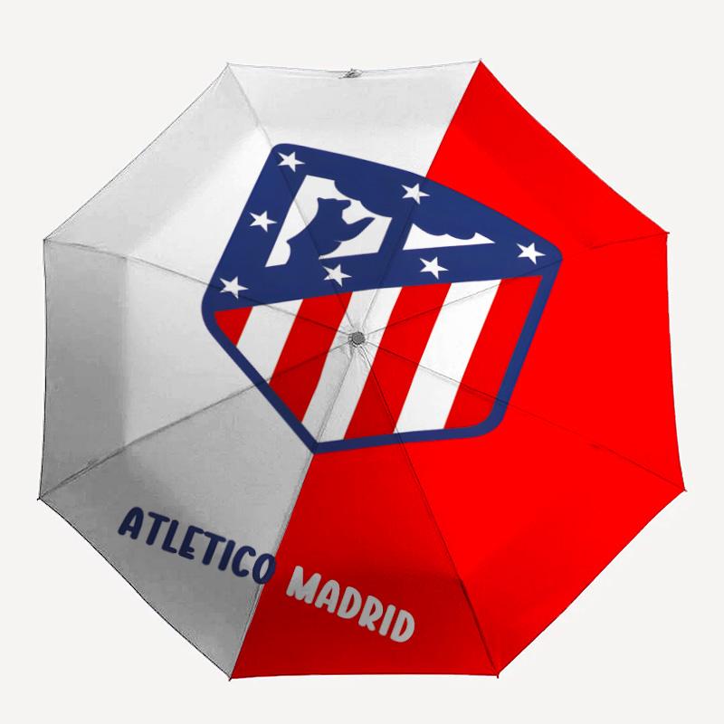 1pc Atletico Madrid Umbrella, Sun Protection, And UV Shielding. It Has Eight Sturdy Ribs for Outdoor Use And Perfect As a Holiday Gift