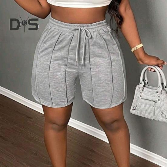 Женские спортивные шорты, повседневные спортивные шорты, эластичные мини-шорты с завязками на талии, летняя спортивная одежда