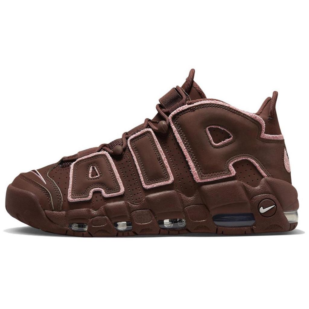 Nike Air More Uptempo Устойчивые к истиранию Средние Винтажные Баскетбольные Кроссовки Женские Коричнево-Розовые DV3466-200(КомандаДесять-)