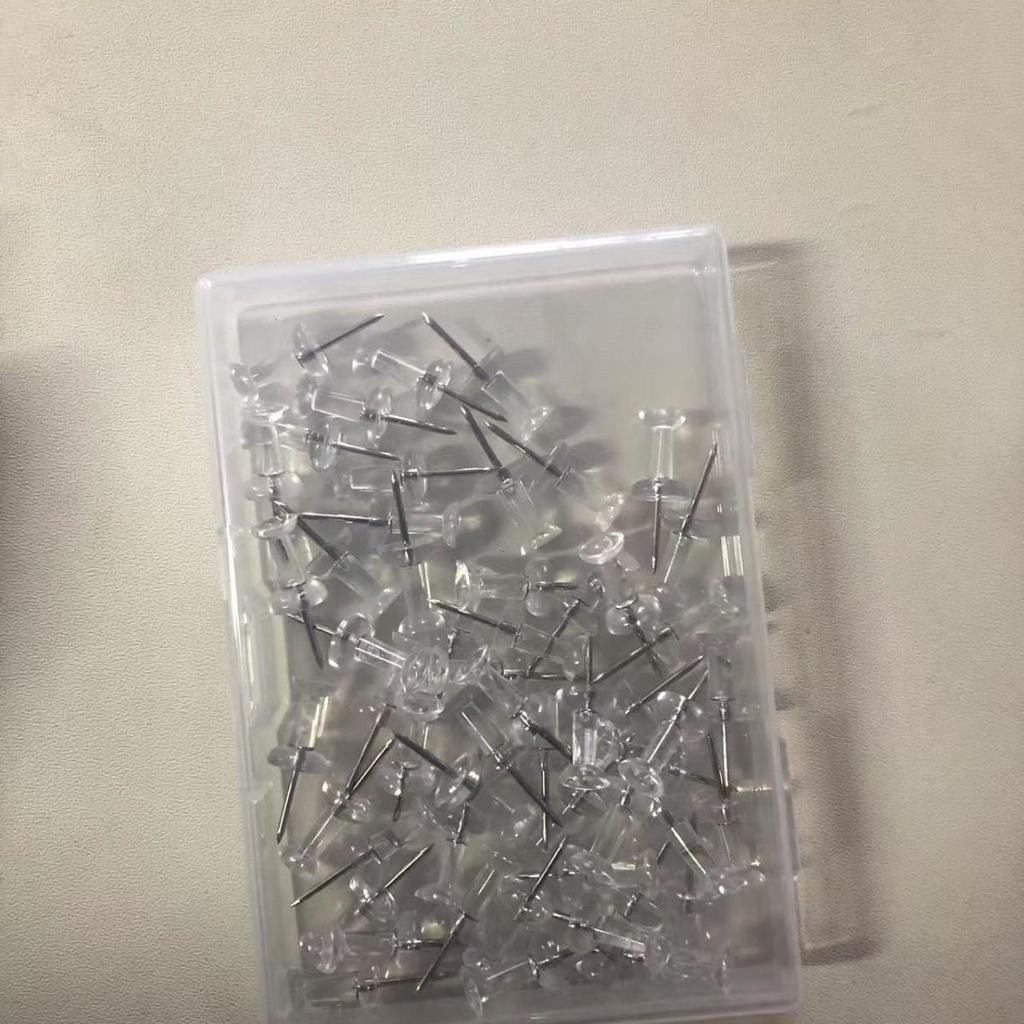 Коробка из 100 Т-образных булавок с плоской головкой для пробковых досок, досок для рисования и досок для сообщений - Канцелярские кнопки и канцелярские гвоздики