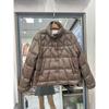 Womens Lightweight Down Puffer Jacket With Stand Collar Slim Fit Short Coat Winter Commute