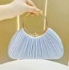 "Pleated Evening Handbag: Small Crossbody for Banquets & KTV"