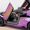 1/24 Lamborghini LP770-4 Alloy Electroplated Sports Car Model Diecasts Metal Racing Super Car Vehicles Model Sound Light Kids Toy Gift