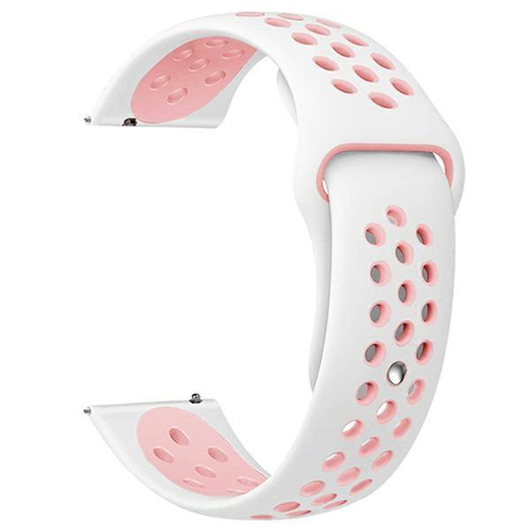 Pasek do Watch Beline 20mm Sport Silicone Biało-różowy