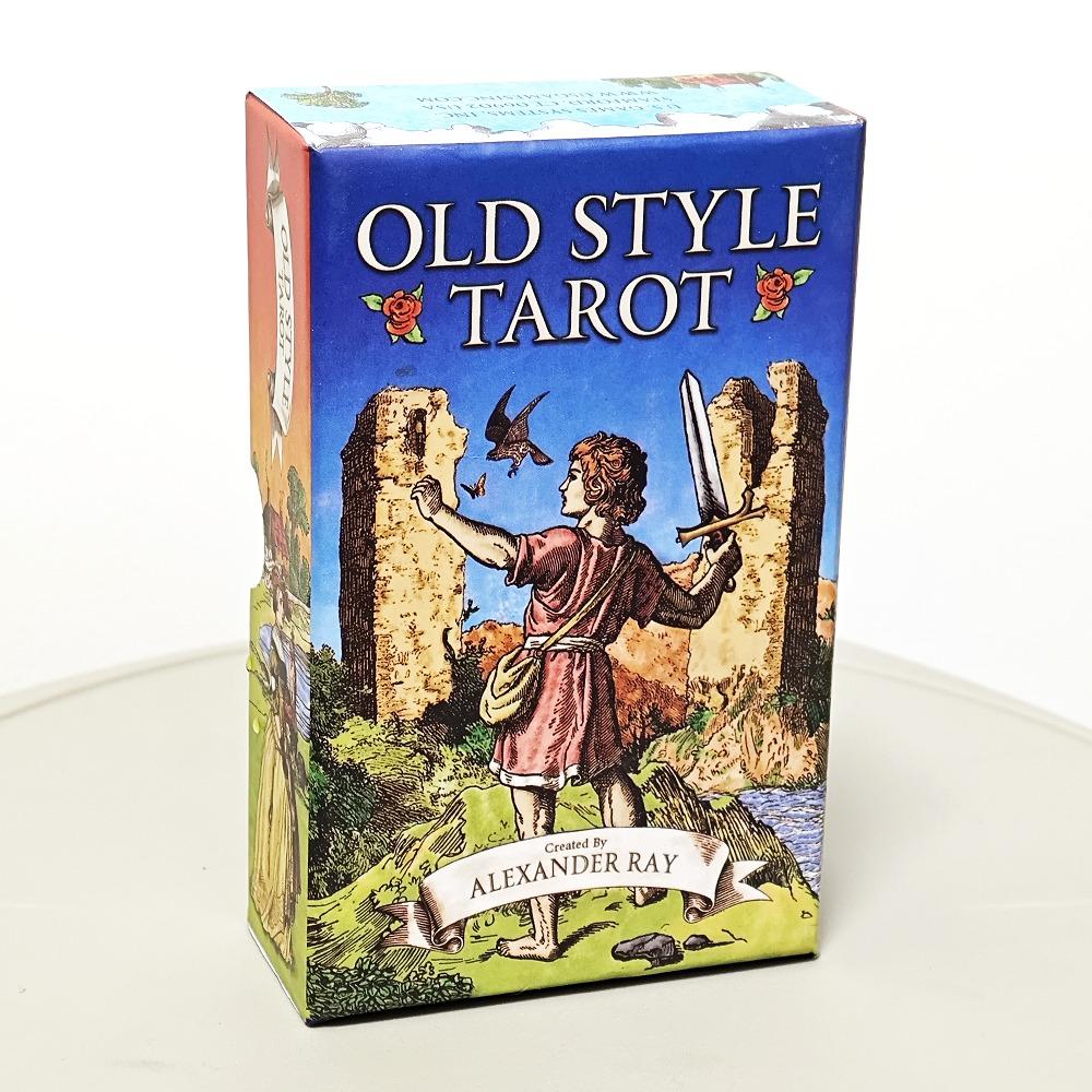 Колода Таро в старинном стиле, двухсторонняя, тисненая, 12*7 см, 79 шт., винтажные иллюстрации, подчеркивающие четкую символику, упакованная в жесткую коробку