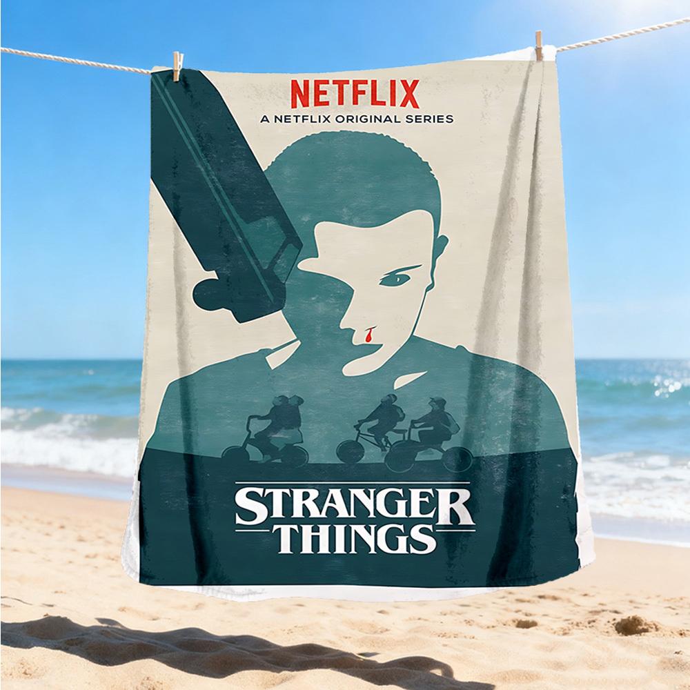 1 шт. Фланелевое одеяло Stranger Things для улицы, Уютное и теплое, Мягкое, Игривый дизайн, Для сна, Кемпинга,