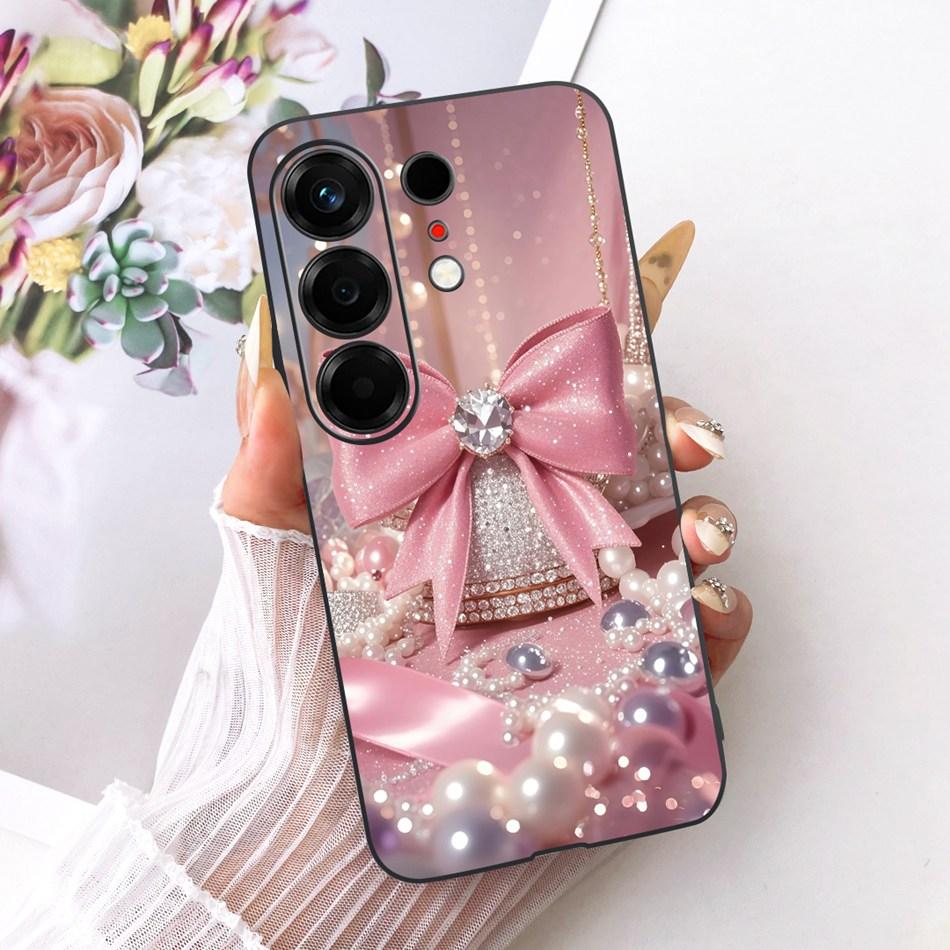 For Tecno Camon 50 4G CN5 Cute Flower Butterfly Cat Painted Case For Tecno Camon50 4G Black Silicone Soft Phone Cases
