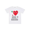 COMME des GARCONS PLAY Футболка с множеством сердец 'Белый Красный' Мужская AZ-T280-051-1
