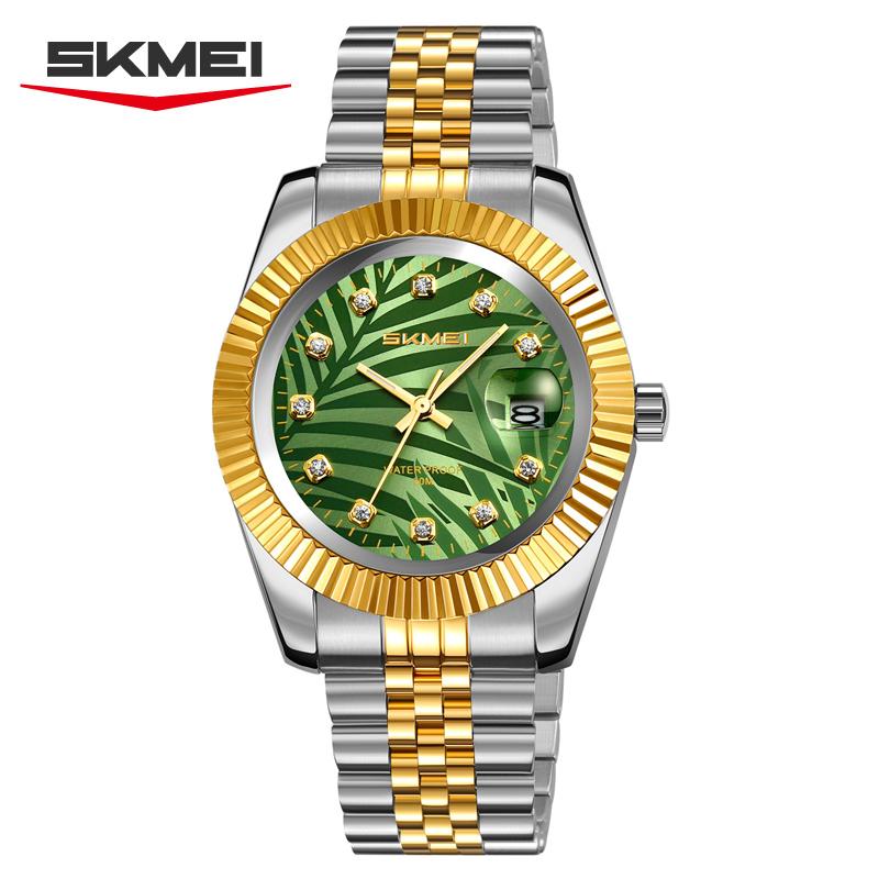 SKMEI 9418 Men's Luxury Watch Waterproof Date Business Men's Clock Stainless Steel Quartz Calendar Dial Men's Watch Reloj Hombre