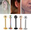 10Pcs/Set Surgical Steel Ball Stud Ear Bar Lip Nose Bar Body Piercing Jewellery
