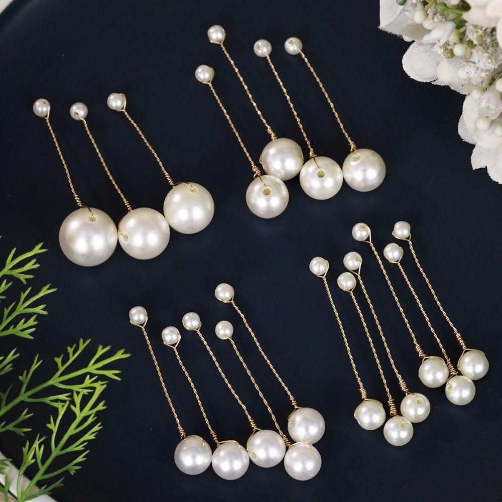 18Pcs/Set Double Head Faux Pearl Hair Pin Folding Wedding Hairpins Bridal Hair Jewelry Women