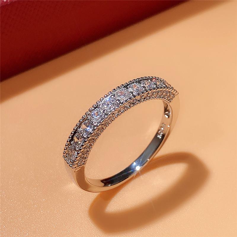 Модные обручальные кольца женские блестящие фианиты модный дизайн универсальные аксессуары для женщин нежный дизайн ювелирные изделия подарок