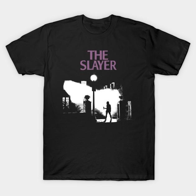 Мужская черная футболка с принтом The Slayer Печать на трансферной бумаге без вырезания Хлопковая футболка - Мужская летняя хлопковая футболка с графическим принтом