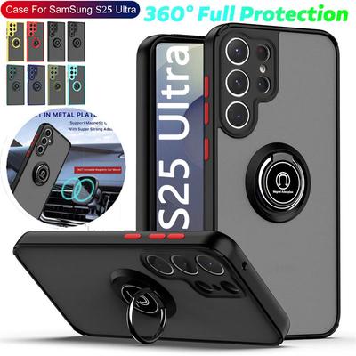 Магнитный чехол для Samsung Galaxy S25 S24 S23 S21 S20 Ultra FE Ring Holder Funda для Samsung S24 S22 Note 10 Plus 20 Ultra Cover