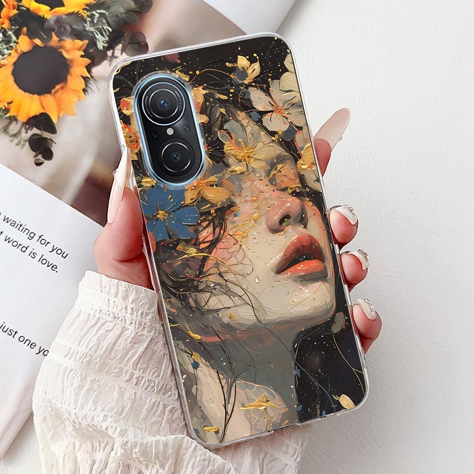 Чехол для Huawei Nova 9 SE Чехол Nova9 Pro Роскошный с рисунком цветов Мягкий тонкий чехол для телефона для Huawei Nova 9 Pro Nova9 SE Fundas Сумки