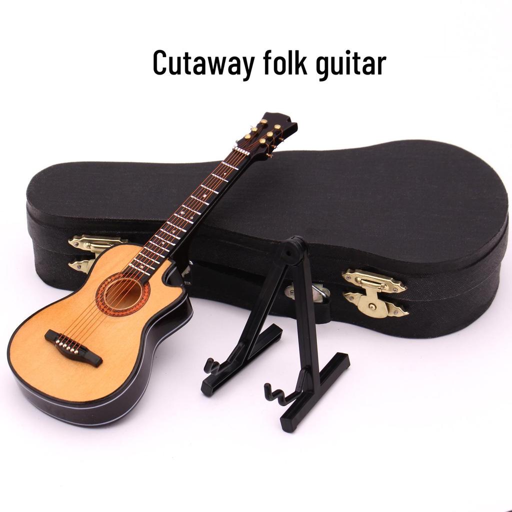 Миниатюрная фигурка классической гитары с вырезом - Народный кукольный инструмент для подарков на дни рождения, выпускные или Рождество для взрослых