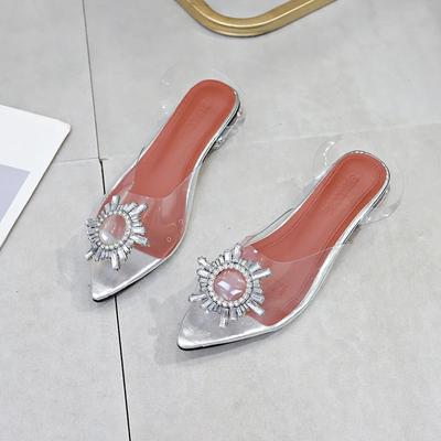 Весенне-осенняя мода, новые сексуальные банкетные прозрачные удобные женские туфли со стразами на высоком каблуке Zapatos Mujer