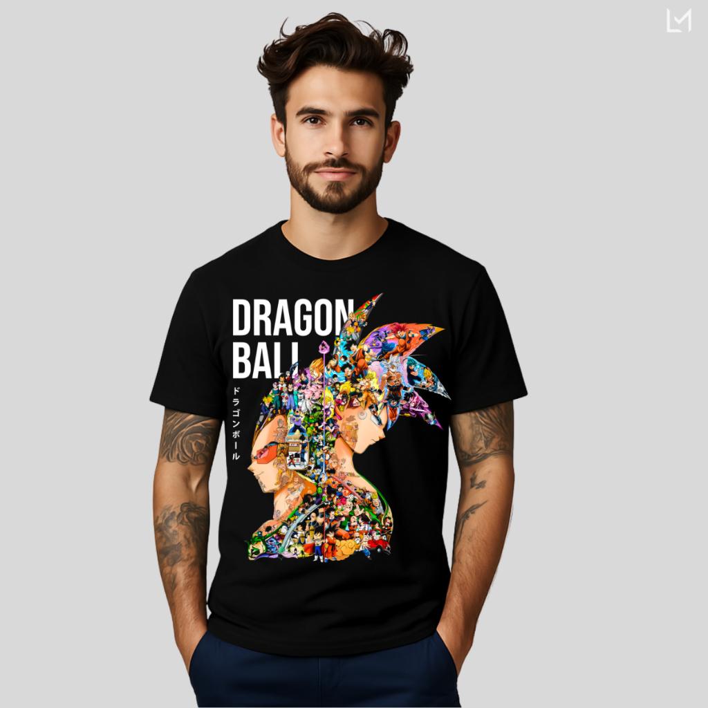Dragon Ball Аниме Япония Летняя Футболка Повседневная Спорт Уличный Фитнес Свободная Удобная Хлопок Короткие Рукава Мужчины Женщины Топ