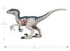 Миниатюрная фигурка Mattel JURASSIC WORLD Real Velociraptor возрастом 10 лет и GWN14 Grey со средними повреждениями! [Общая длина приблизительно. 20см] [3 вверх]