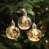 Cute Christmas Transparent Hanging Balls Christmas Decorative Balls  Home Xmas Decor