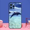 Чехол Океанский Дельфин для iPhone 16 15 13 11 14 Pro Max 12 Mini Plus XR X XS Max Силиконовый Чехол для Телефона