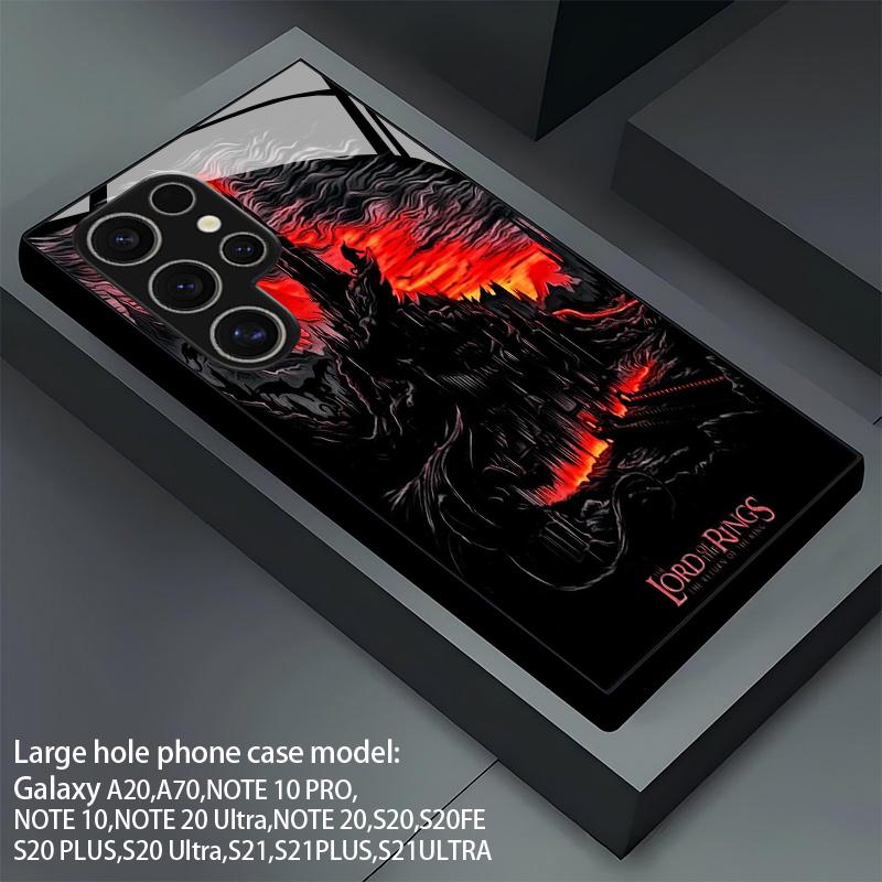 Чехол для телефона 2D с рисунком Черной башни Мордора для Samsung S26 S25 S24 S23 S22 S21 S20 A56 A55 A36 Защитная крышка из закаленного стекла