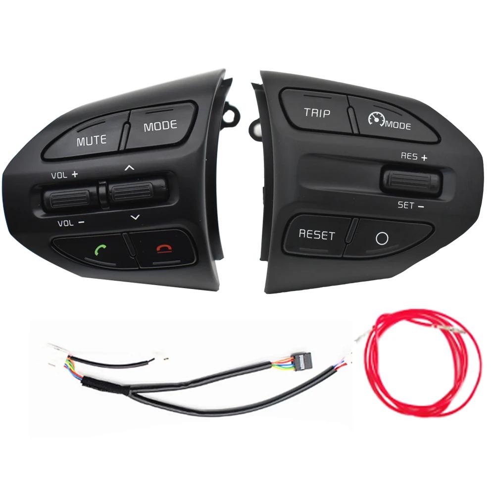 New Steering Wheel Button Cruise Control Volume Switch With Red line For KIA K2 RIO 2017 2018 2019 RIO 4 X LINE Picanto 3