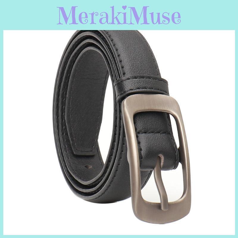 Classic Faux Leather Belt With Alloy Pin Buckle For Office And Daily Use